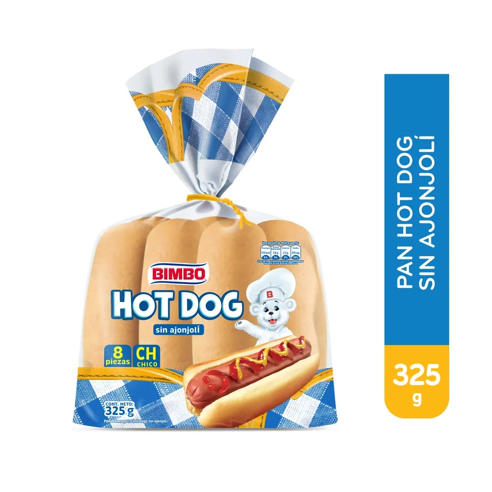 BIMBO HOTDOG SIN AJONJOLI